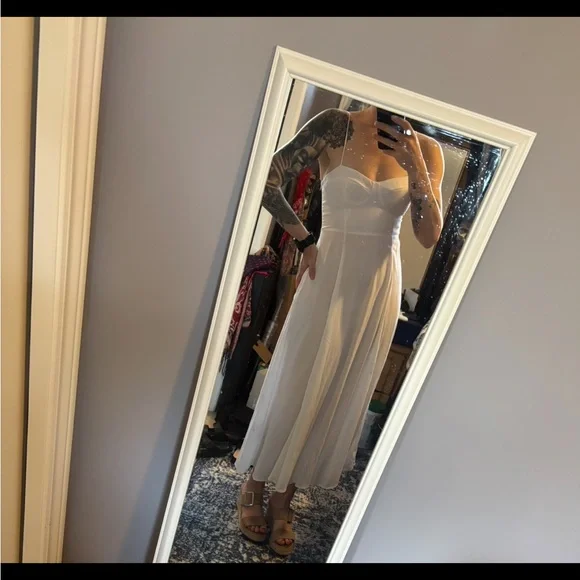 White Spaghetti Strap Midi Dress - Picture 10 of 10